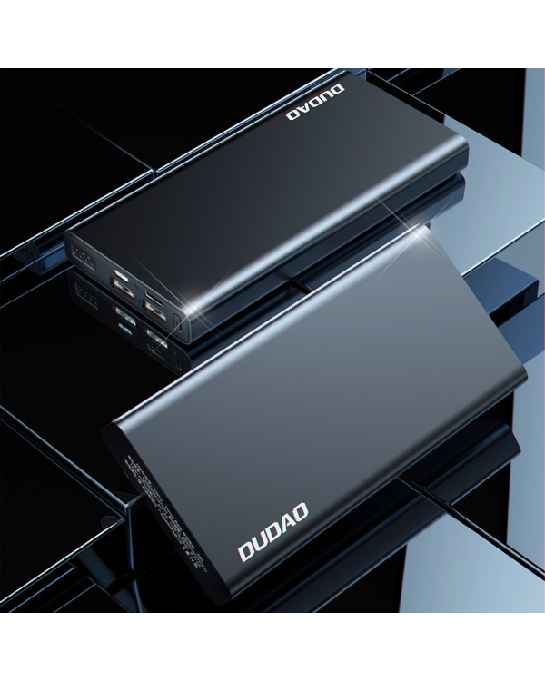 Металлический пауэрбанк Dudao с LED-индикатором 10000mAh серебристый (K5Pro)