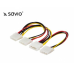 SAVIO Кабель питания AK-16|18 см| IDE Molex 4 pin male | 3xIDE Molex 4 pin female| Напряжение 12 В DCV DC