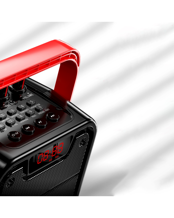 Dudao Y15s беспроводная колонка 10Вт / 4800мАч / микрофон караоке черный