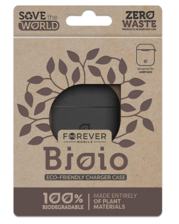 Forever Bioio Силиконовый чехол для наушников Apple Airpods 1 / 2 Черный