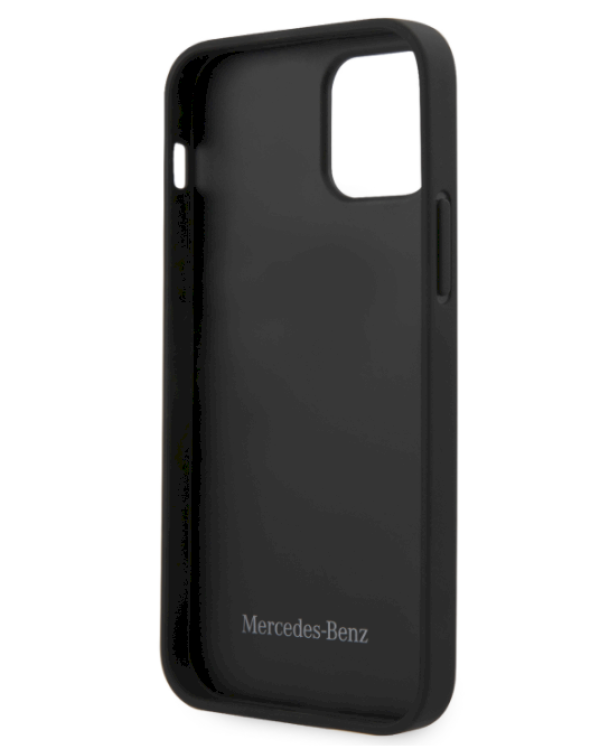 Mercedes MEHCP12MDIQBK Leather Bow Cover Чехол для Apple iPhone 12 / 12 Pro Черный