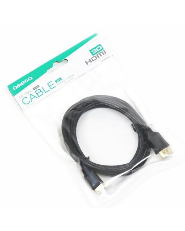 Omega OCHB45 HDMI Gold Platted Кабель 1.5 метров 19pin / 2160p / Ultra HD / 4K Черный