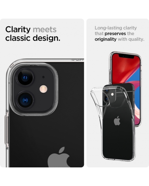 Case SPIGEN Liquid Crystal ACS01740 for Iphone 12 Mini - Crystal Clear