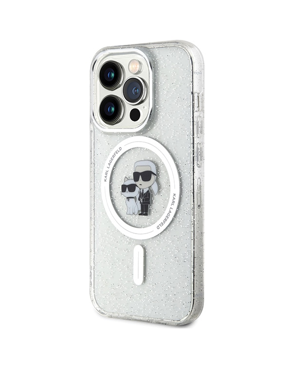 Karl Lagerfeld Karl&Choupette Glitter MagSafe KLHMP15LHGKCNOT Apple iPhone 15 Pro 6.1" чехол для мобильного телефона