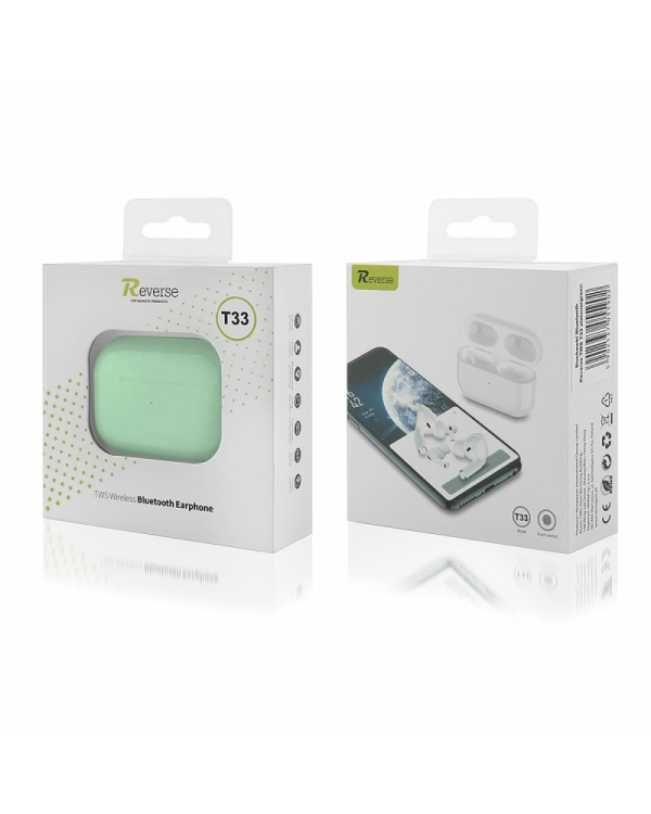 Reverse T33 Беспроводные наушники с микрофоном зеленые