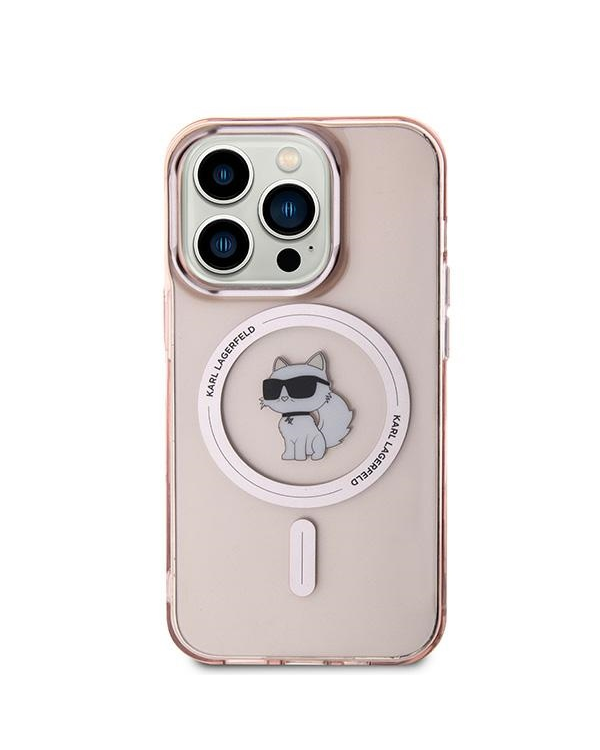 Karl Lagerfeld KLHMP14LHFCCNOP iPhone 14 Pro 6.1" розовый жесткий чехол IML Choupette MagSafe