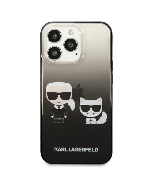 Karl Lagerfeld KLHCP13LTGKCK iPhone 13 Pro | 13 6,1" hardcase czarny|black Gradient Ikonik Karl & Choupette