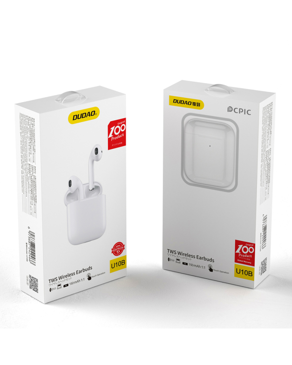 Dudao U10B TWS earphones white