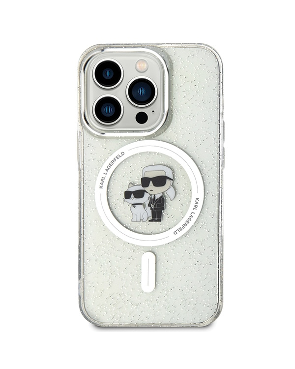 Karl Lagerfeld Karl&Choupette Glitter MagSafe KLHMP15LHGKCNOT Apple iPhone 15 Pro 6.1" чехол для мобильного телефона