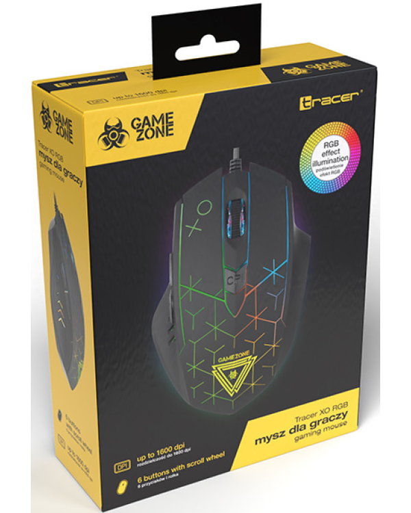 Tracer GameZone XO RGB | проводная мышь | черный