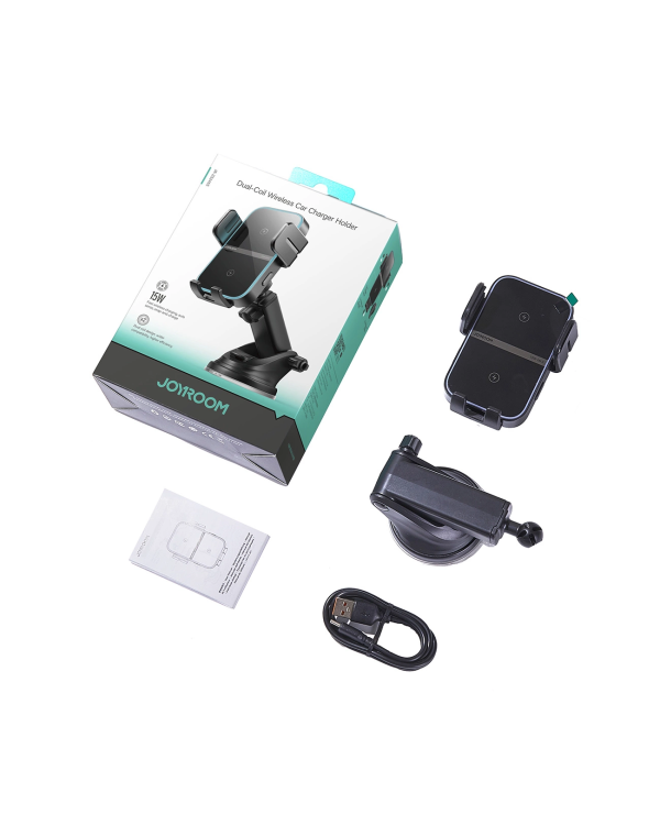 Держатель индуктивного зарядного устройства Joyroom JR-ZS246 S для приборной панели - черный