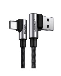Ugreen USB - USB Typ C angled cable Quick Charge 3.0 QC3.0 3 A 0,5 m gray (US176 20855)