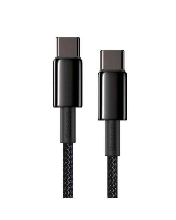 Кабель Baseus Tungsten Gold Type-C - Type-C | 100 Вт | 2 м | черный
