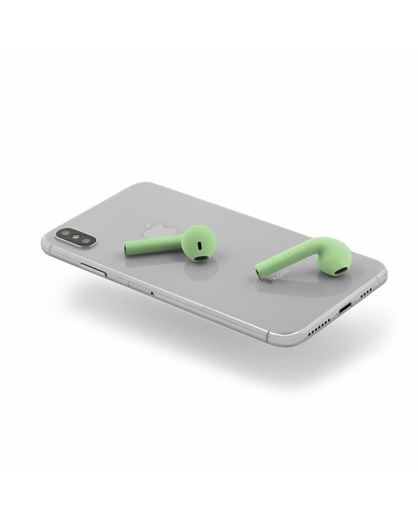 Reverse i12 Беспроводные наушники с микрофоном зеленые