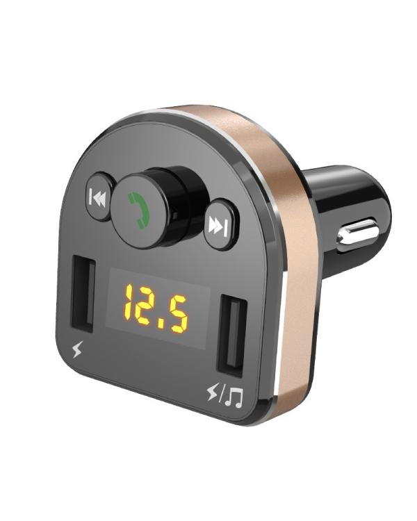 Dudao FM-передатчик Bluetooth автомобильное зарядное устройство MP3 3.1 A 2x USB черный (R2Pro черный)