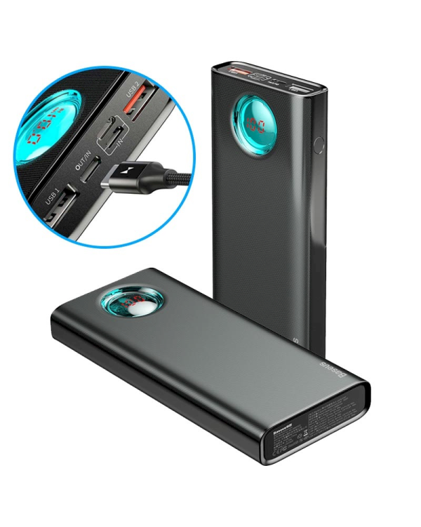 Baseus Amblight PPALL-LG01 портативный аккумулятор 20000 mAh / 12V / 3A черный