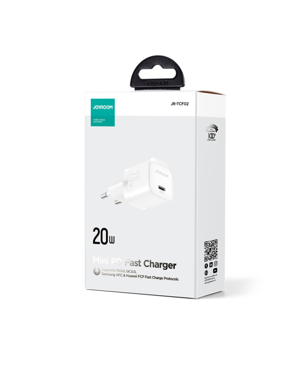 Mini charger USB C 20W PD Joyroom JR-TCF02 - White