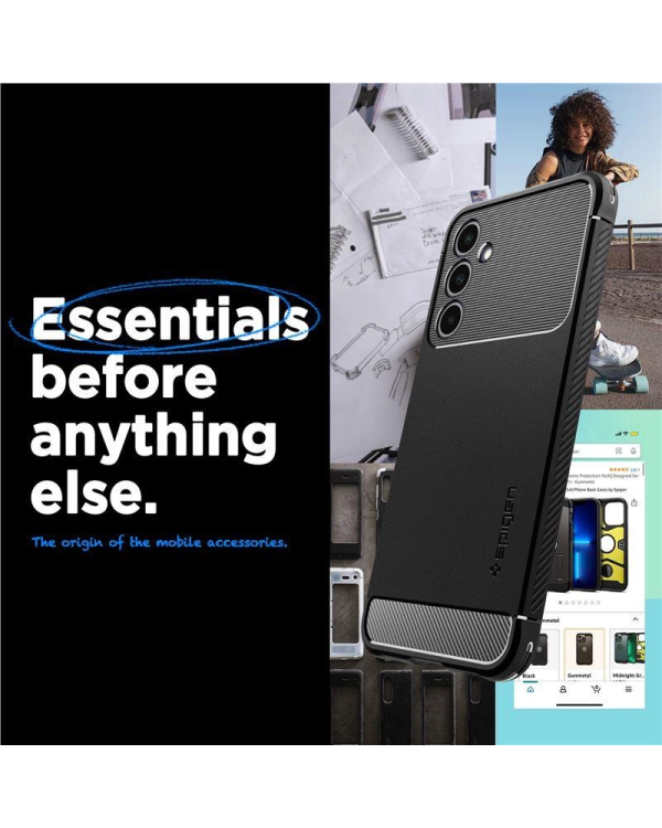 Spigen Rugged Armor case for Samsung Galaxy A25 5G - matte black