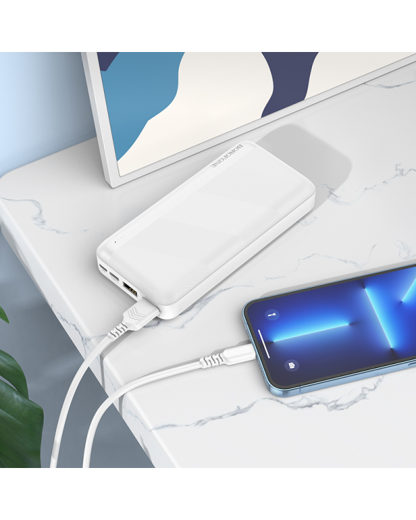 Borofone Power Bank 20000mAh BJ27A Pindar - 2xUSB - белый