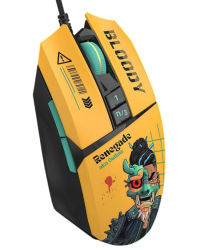 Проводная игровая мышь A4TECH Bloody W63 Max Renegade | RGB | 7 кнопок |12000CPI | желтая