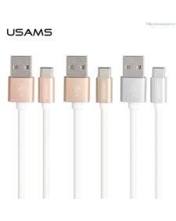 Usams U-GEE Универсальный силиконовый USB Кабель 1m данных и заряда на Type-C Белый