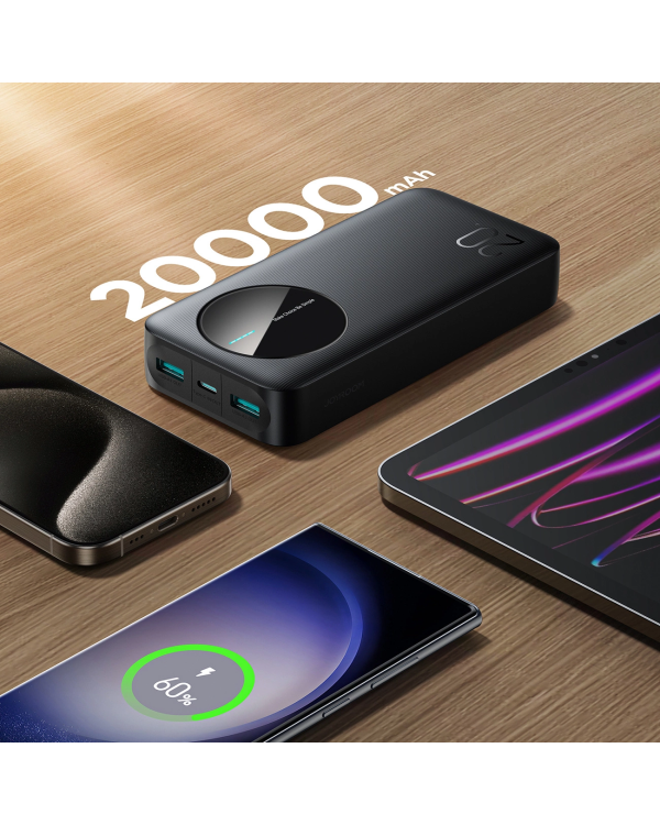 Powerbank Joyroom JR-PBF14 20000mAh 2.4A 2x USB-A 1x USB-C - черный