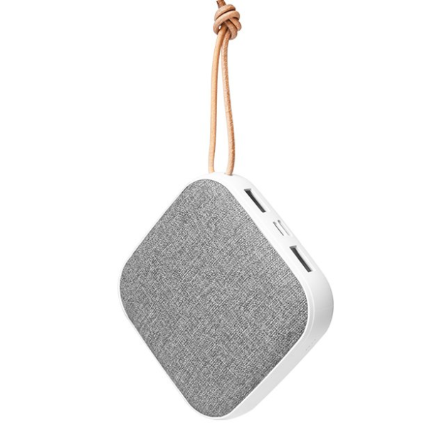 Dudao Power Bank portable charger 10000mAh 2x USB 2A gray (K6A green)