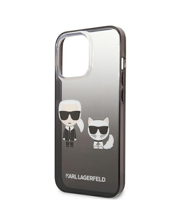 Karl Lagerfeld KLHCP13LTGKCK iPhone 13 Pro | 13 6,1" hardcase czarny|black Gradient Ikonik Karl & Choupette
