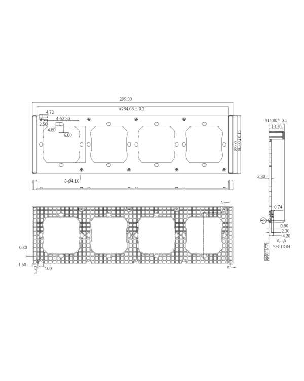 Sonoff Четырехсторонняя монтажная рамка для установки настенных выключателей M5-80
