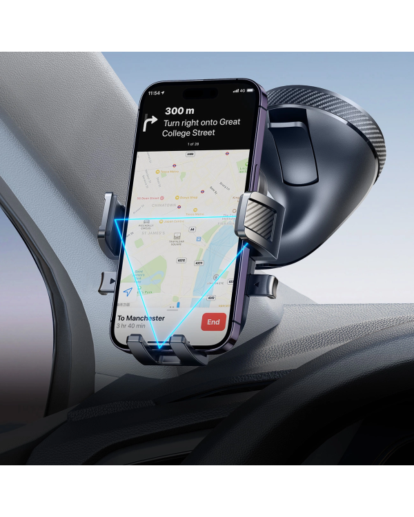 Joyroom JR-OK6 зажимной держатель телефона для стекла - черный