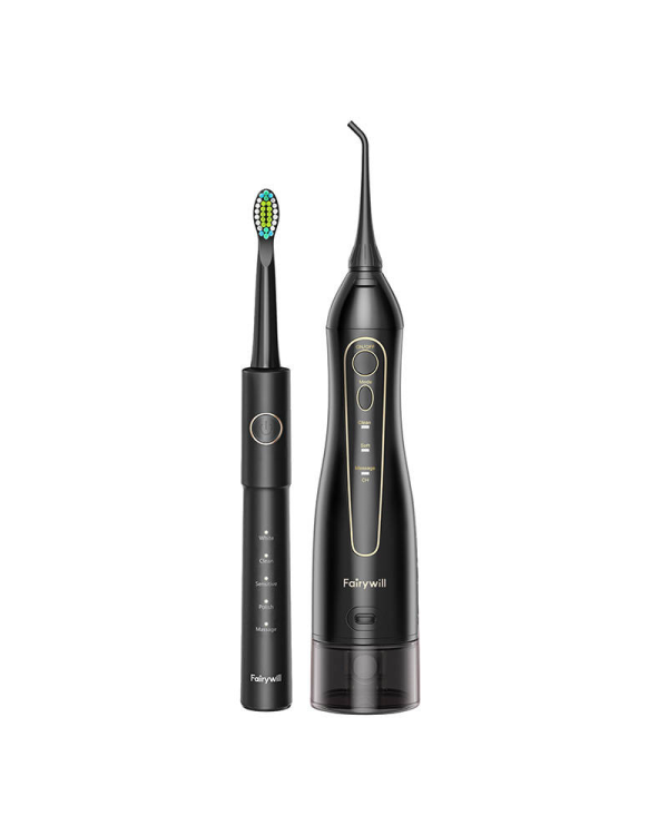 Звуковая зубная щетка с набором наконечников и устройством для подачи воды FairyWill FW-5020E + FW-E11