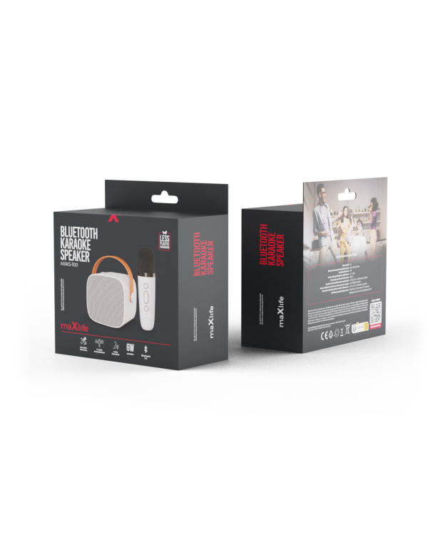 Караоке-колонка Maxlife Bluetooth MXKS-100 белый