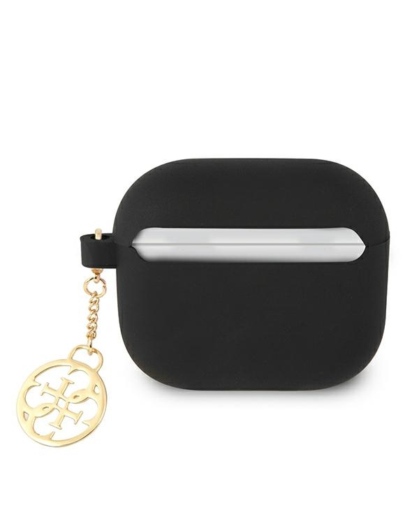 GUA3LSC4EK Guess 4G Charm Силиконовый чехол для наушников Apple Airpods 3 черный