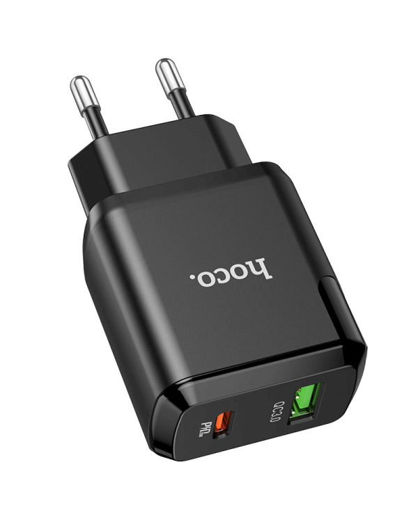 Hoco N5 PD20W универсальное зарядное устройство USB / 5V / 3A черная