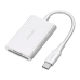 Ugreen memory card reader OTG SD 4.0 | micro SD (TF) 4.0 (UHS-II, UHS-2 - 280 MBps) to USB Type C 3.2 Gen 1 white (CM265 60724)