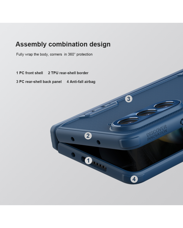 Nillkin Super Frosted FOLD Stand Back Cover for Samsung Galaxy Z Fold 5 Blue