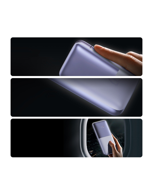 Baseus Bipow Pro powerbank 10000mAh 22.5W + USB 3A cable 0.3m purple (PPBD040005)