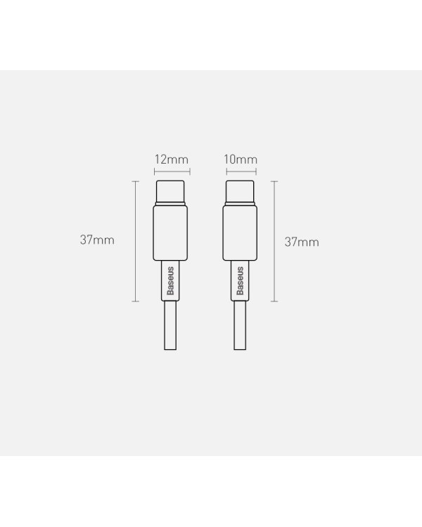 Кабель Baseus Tungsten Gold Type-C - Type-C | 100 Вт | 2 м | черный