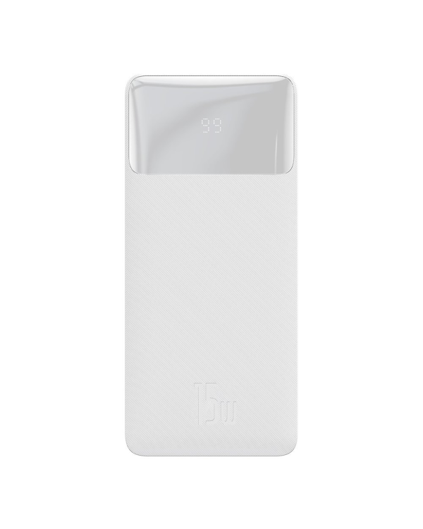 Повербанк Baseus PPDML-J02 Bipow 20000mAh 20W / 2x USB / USB Type C / micro USB / белый