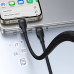 Baseus Flash Series 3 3in1 cable 100W USB-C - USB-C+USB-C+ Lightning 1.5m + 3 x 0.25 m - black