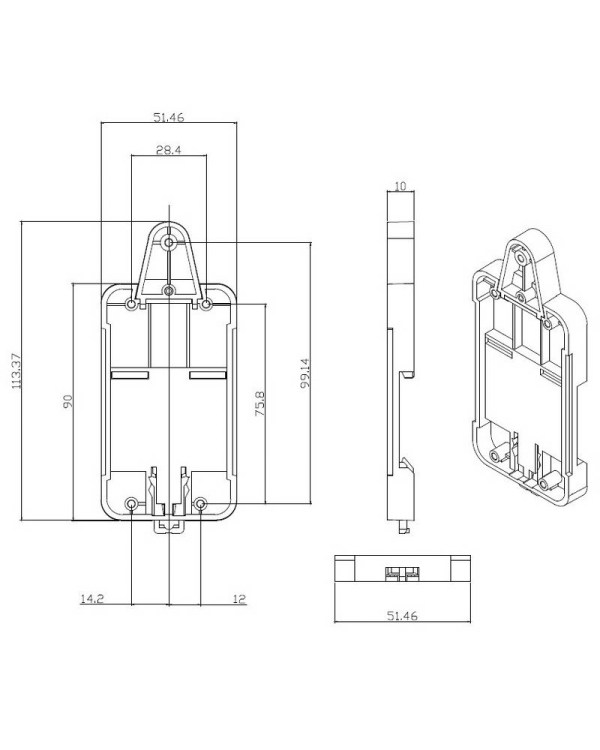 Кронштейн для крепления на рейку DIN Sonoff DR