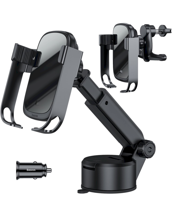 Baseus inAuto WXHW01-B01 Держатель для устройств 10W / QI / 2A /  Sensor черный