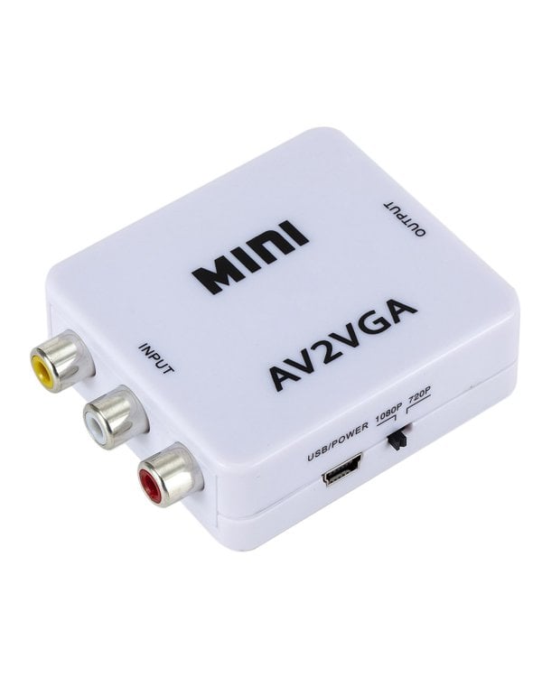 Fusion преобразователь сигнала RCA на  VGA (+ Аудио) Белый