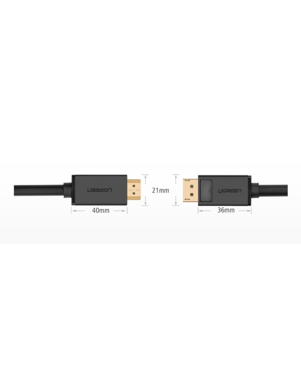 Ugreen Uni-directional DisplayPort to HDMI cable 4K 30 Hz 32 AWG 1,5 m (DP101 10239)