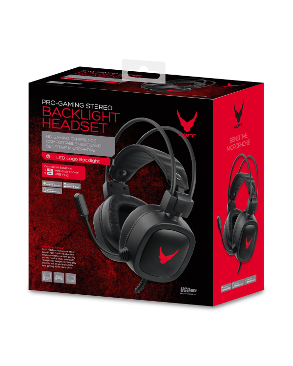 Игровые наушники Varr VH6020B RGB | USB | 3,5 мм