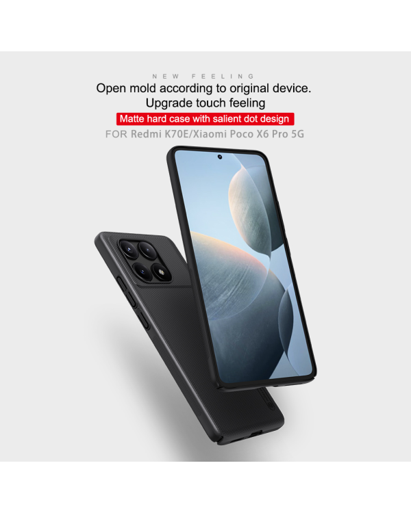 Nillkin Super Frosted Back Cover for Poco X6 Pro 5G Black