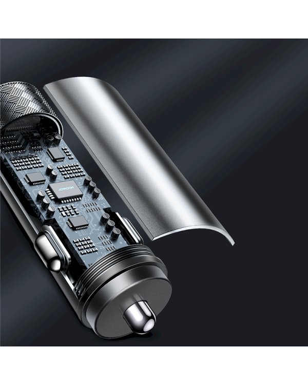 Joyroom car charger 2 x USB 50W with PD, QC, PPS gray (JR-CL13)
