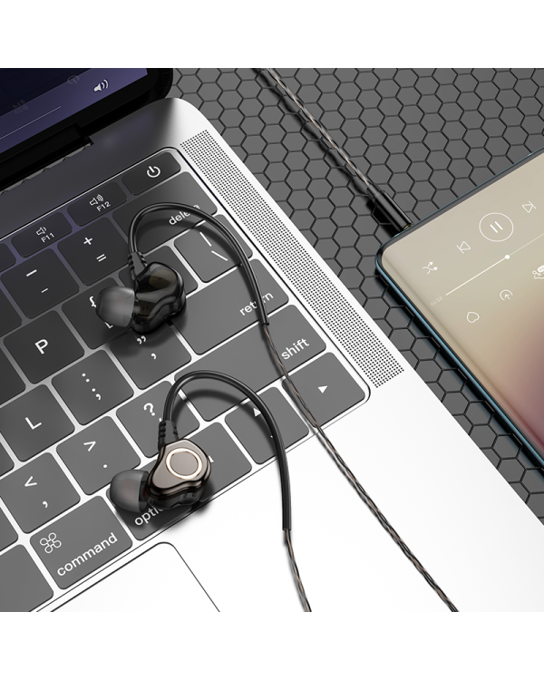 Borofone Earphones BM88 Sea with microphone black