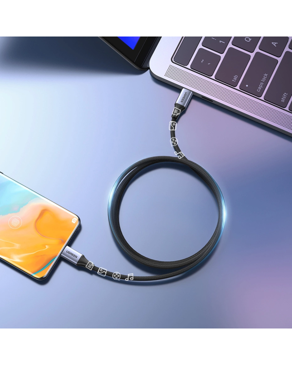 Ugreen US535 USB-C | USB-C PD кабель 240W 5A 1м - серый