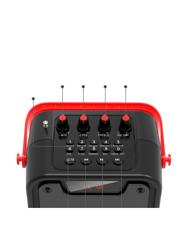 Dudao Y15s беспроводная колонка 10Вт / 4800мАч / микрофон караоке черный